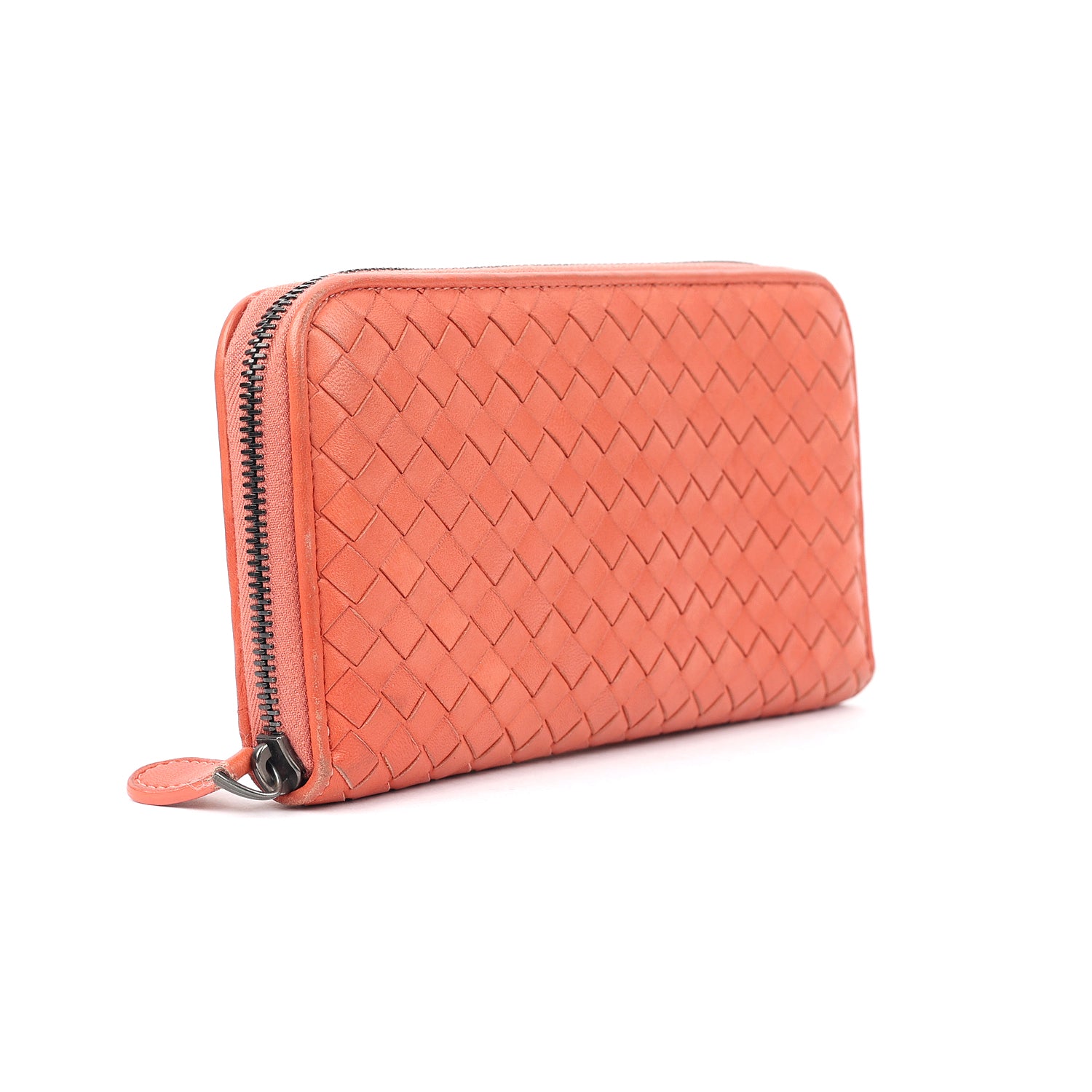 Nappa Intrecciato Zip Around Wallet