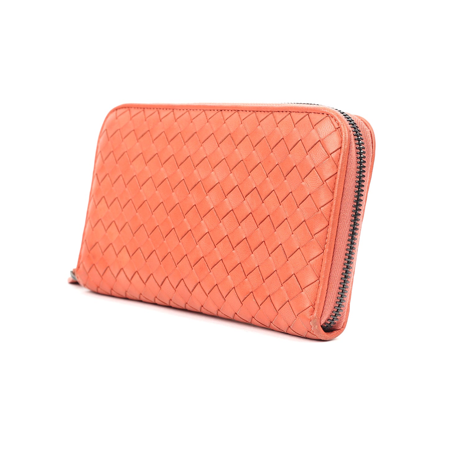 Nappa Intrecciato Zip Around Wallet