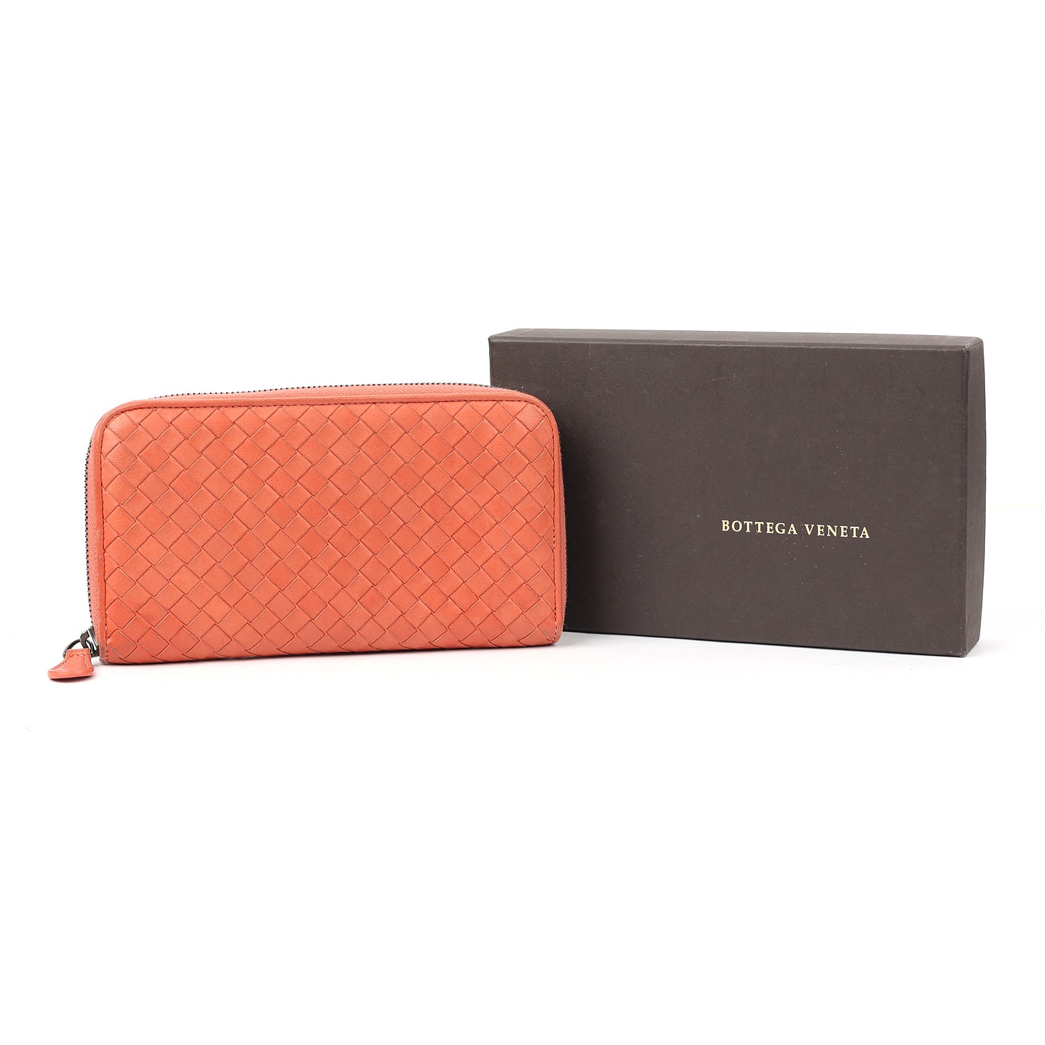 Nappa Intrecciato Zip Around Wallet