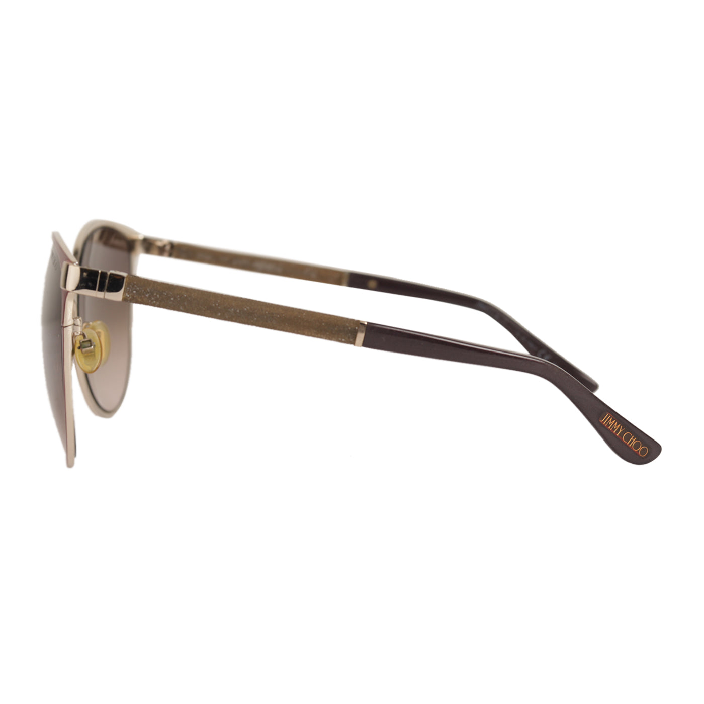 Jimmy Choo Posie Crystal Temple Round Sunglasses The Luxury Pop