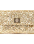 Anya Hindmarch Metallic Gold Glitter Valorie Clutch