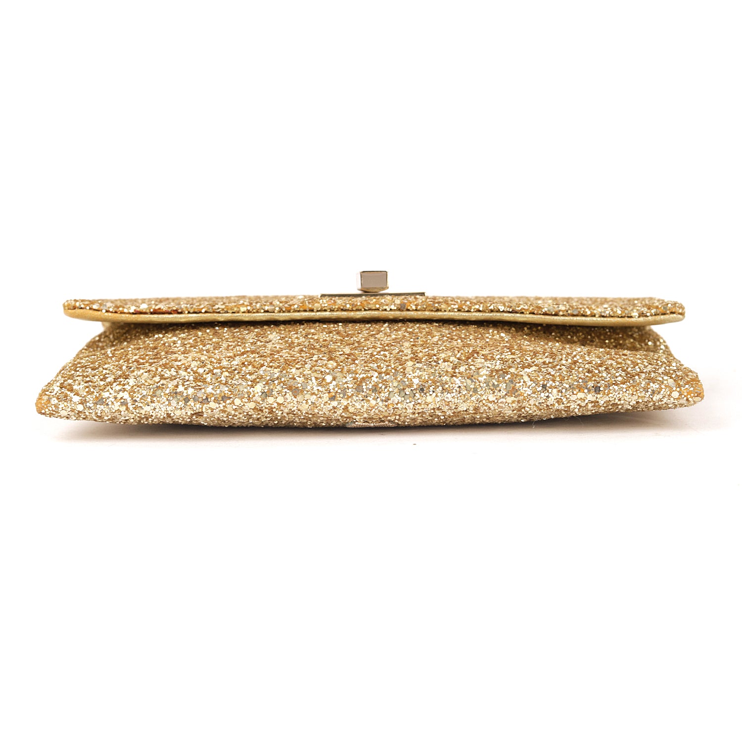 Anya Hindmarch Metallic Gold Glitter Valorie Clutch