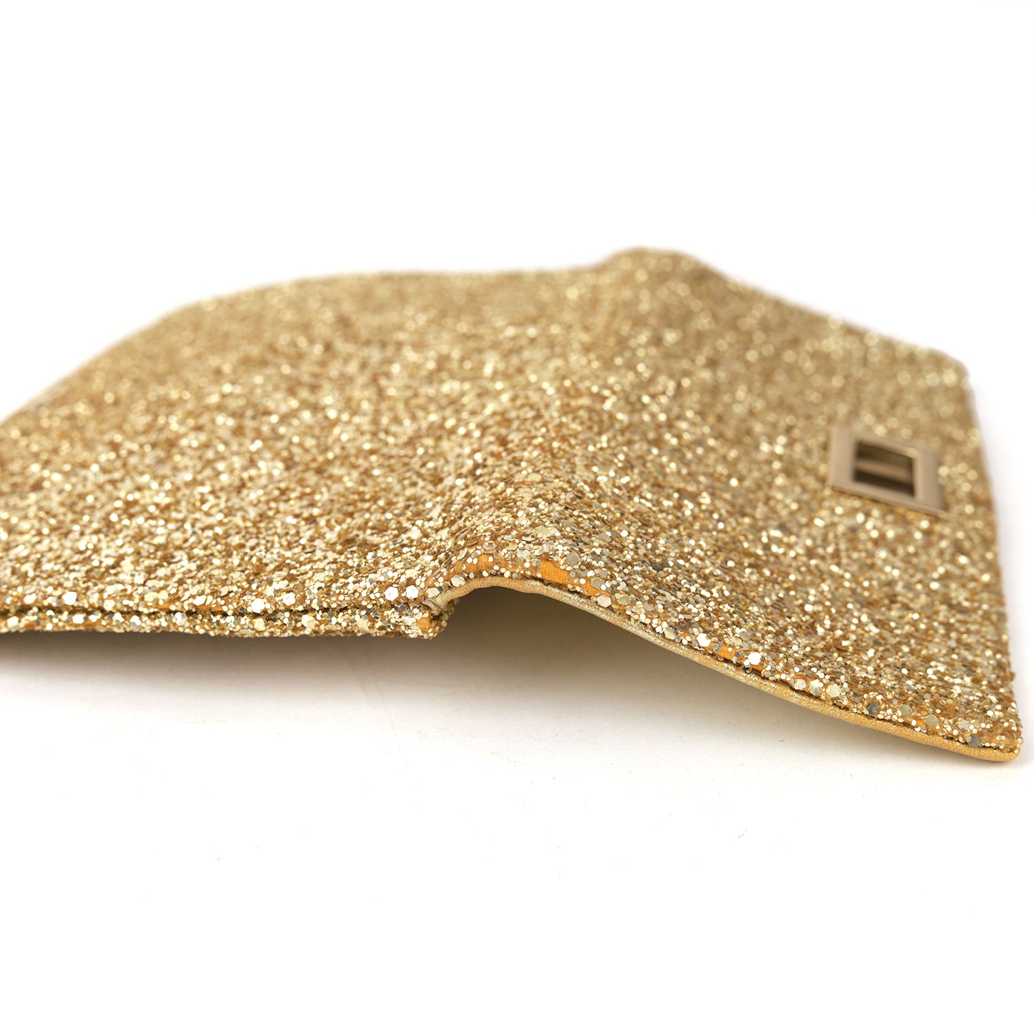 Anya Hindmarch Metallic Gold Glitter Valorie Clutch