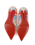 Christian Louboutin Hot Chick 100 Patent Tivoli Multicolor Pump Heels Size 36