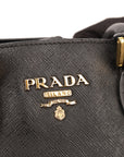 Prada Saffiano 2way Black Leather Shoulder Bag