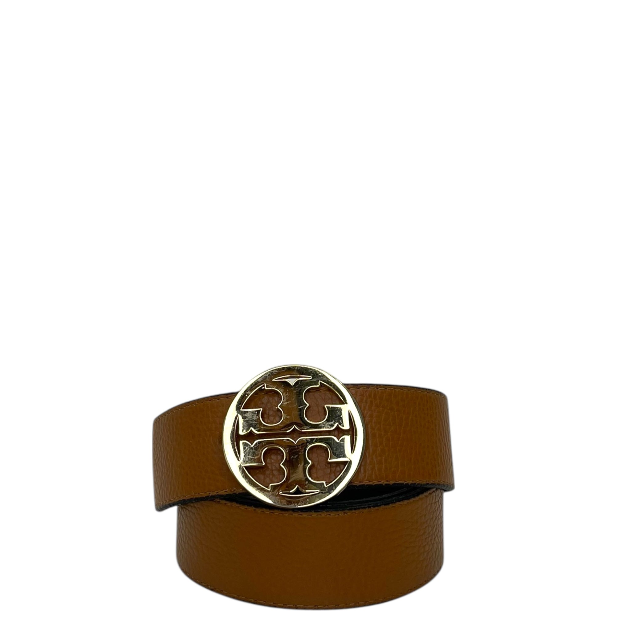 Tory Burch Miller Reversible T Logo Belt Brown/Black 85cm