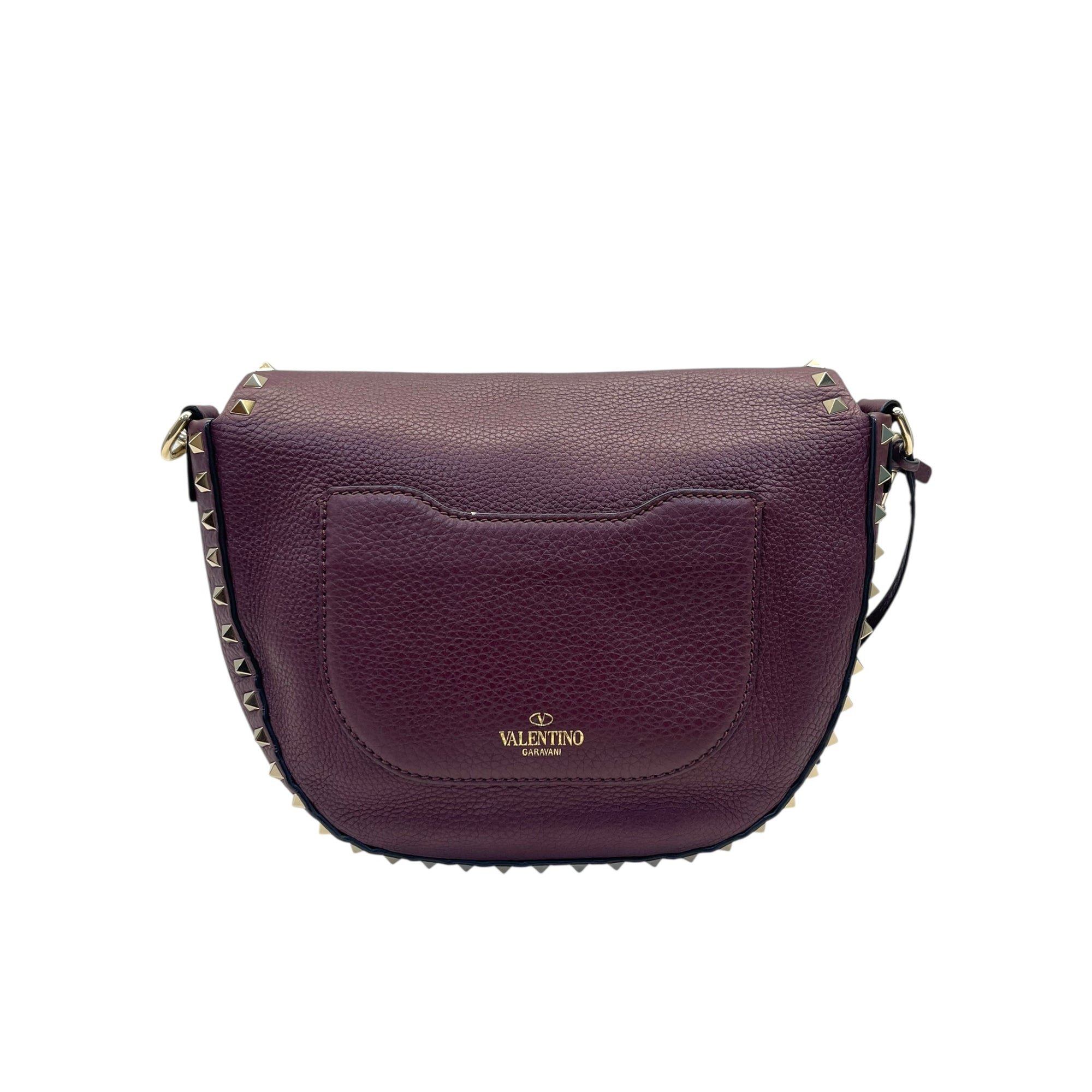 Valentino Rubin Grainy Leather Rockstud Crossbody Bag