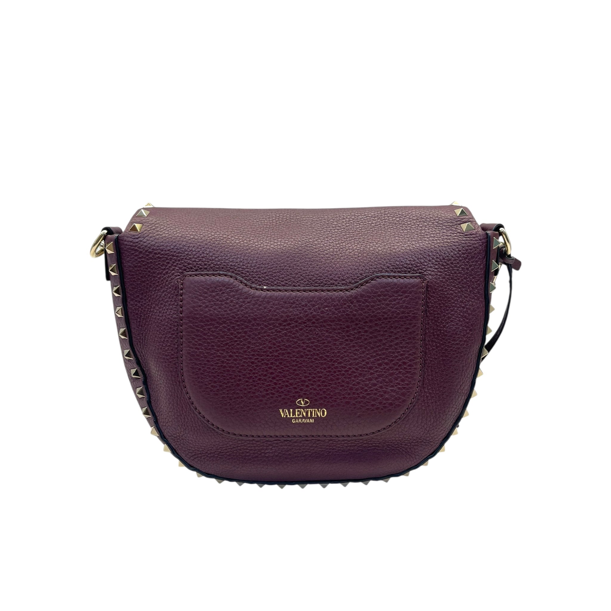 Valentino Rubin Grainy Leather Rockstud Crossbody Bag