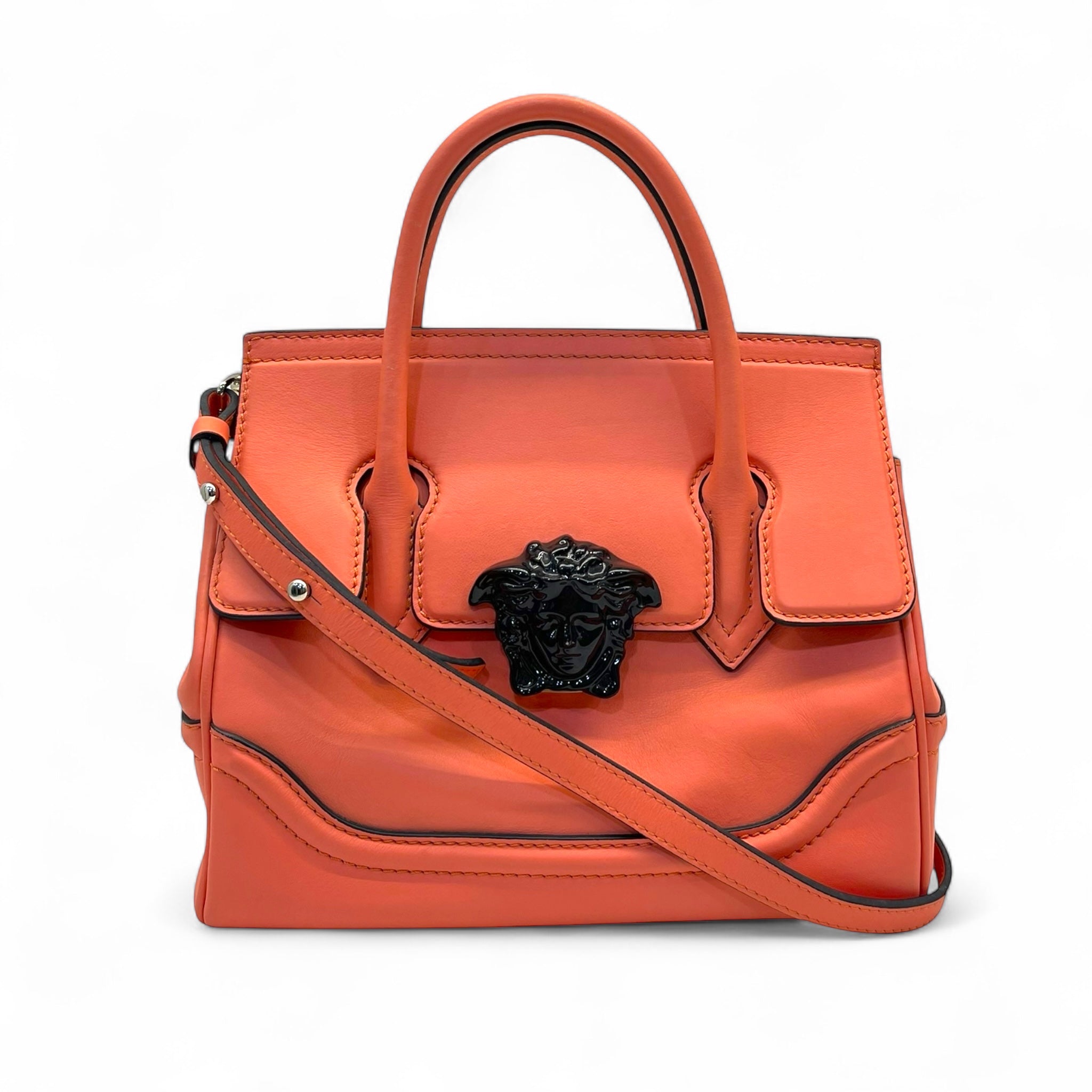 Versace Pink Leather Palazzo Empire Bag