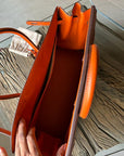 Hermes Orange Clemence Leather Birkin 40
