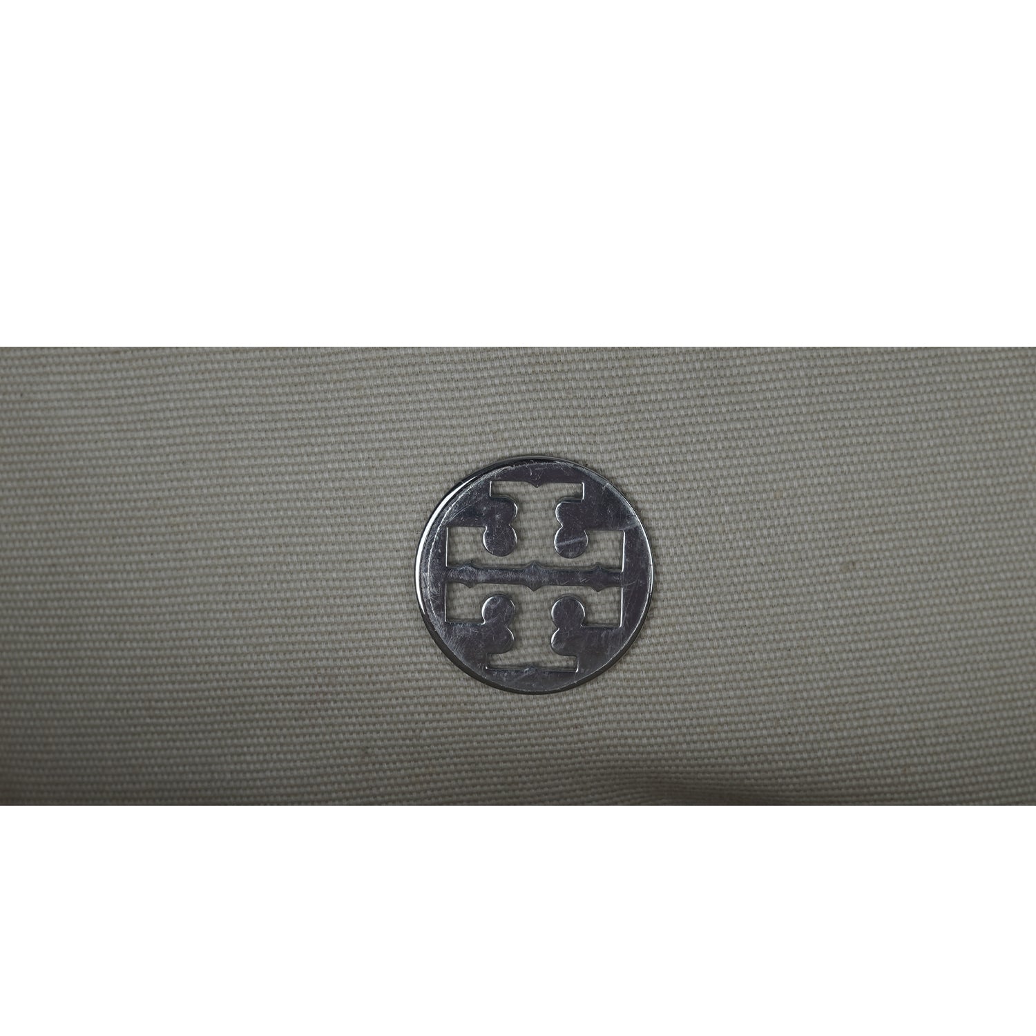 Tory Burch Rattan Silver Clutch