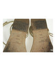 Gold Monogram Metallic Flat Thong Sandals Size - 36.5''