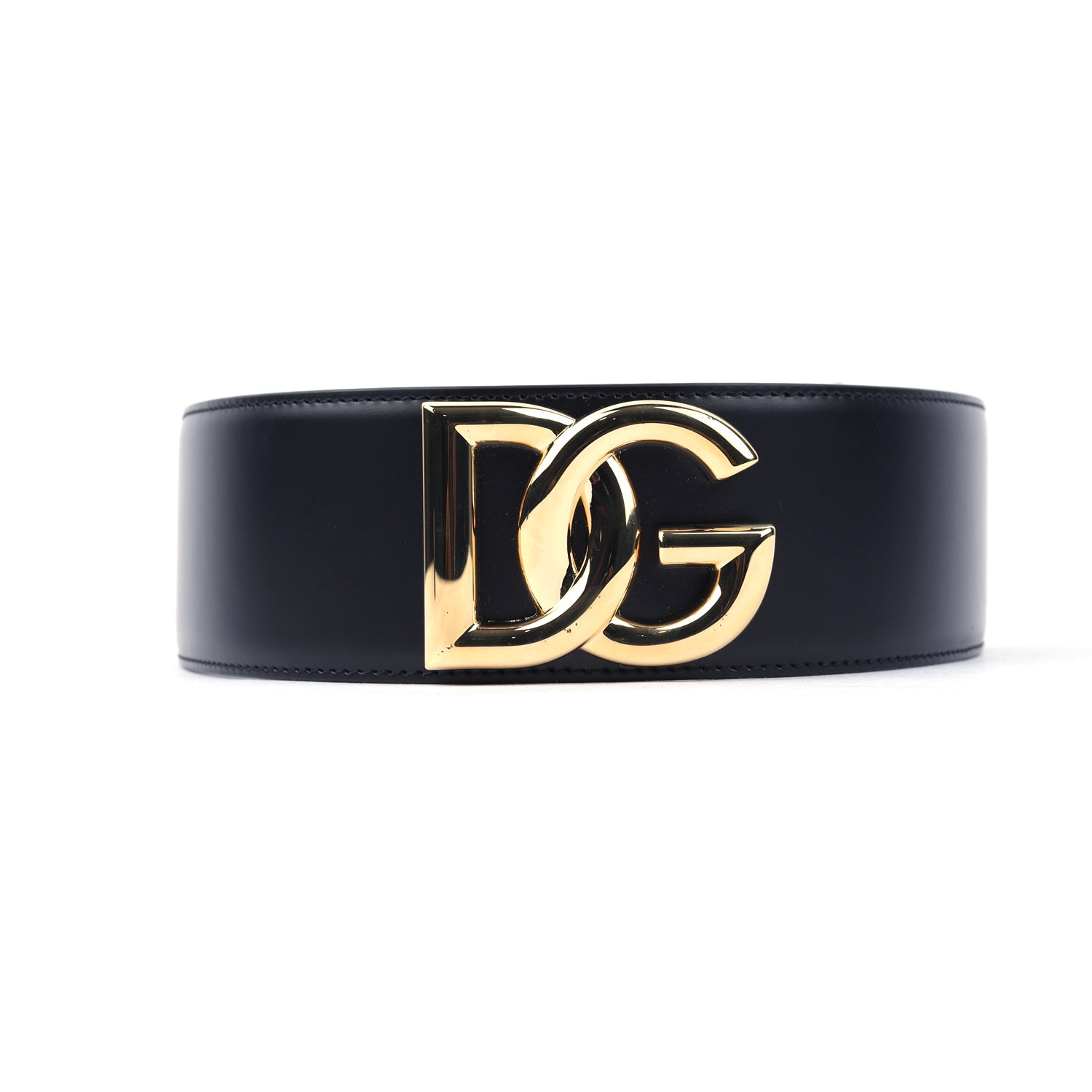 Leather and Elastic DG Logo Belt