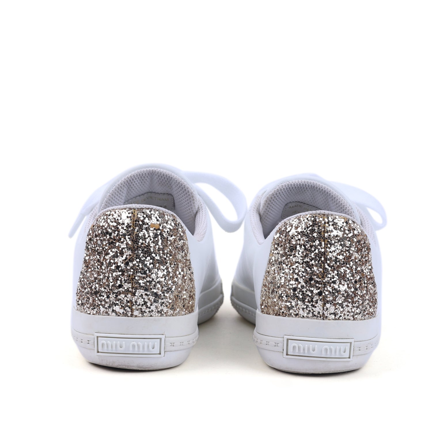 White Glitter Sneakers