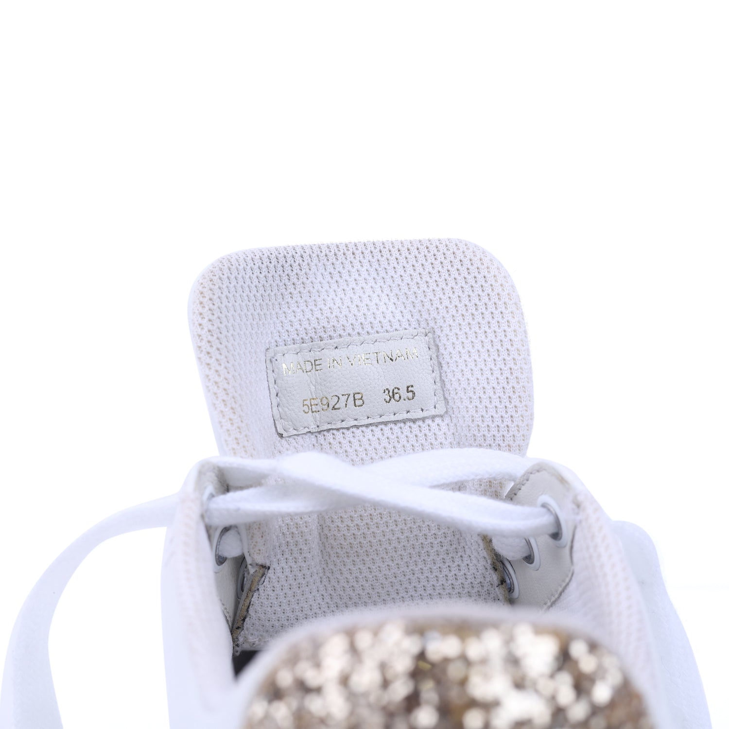 White Glitter Sneakers