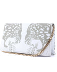 White Leather Wallet On Chain