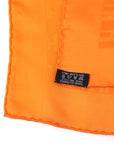 Orange H Pattern Square Silk Scarf