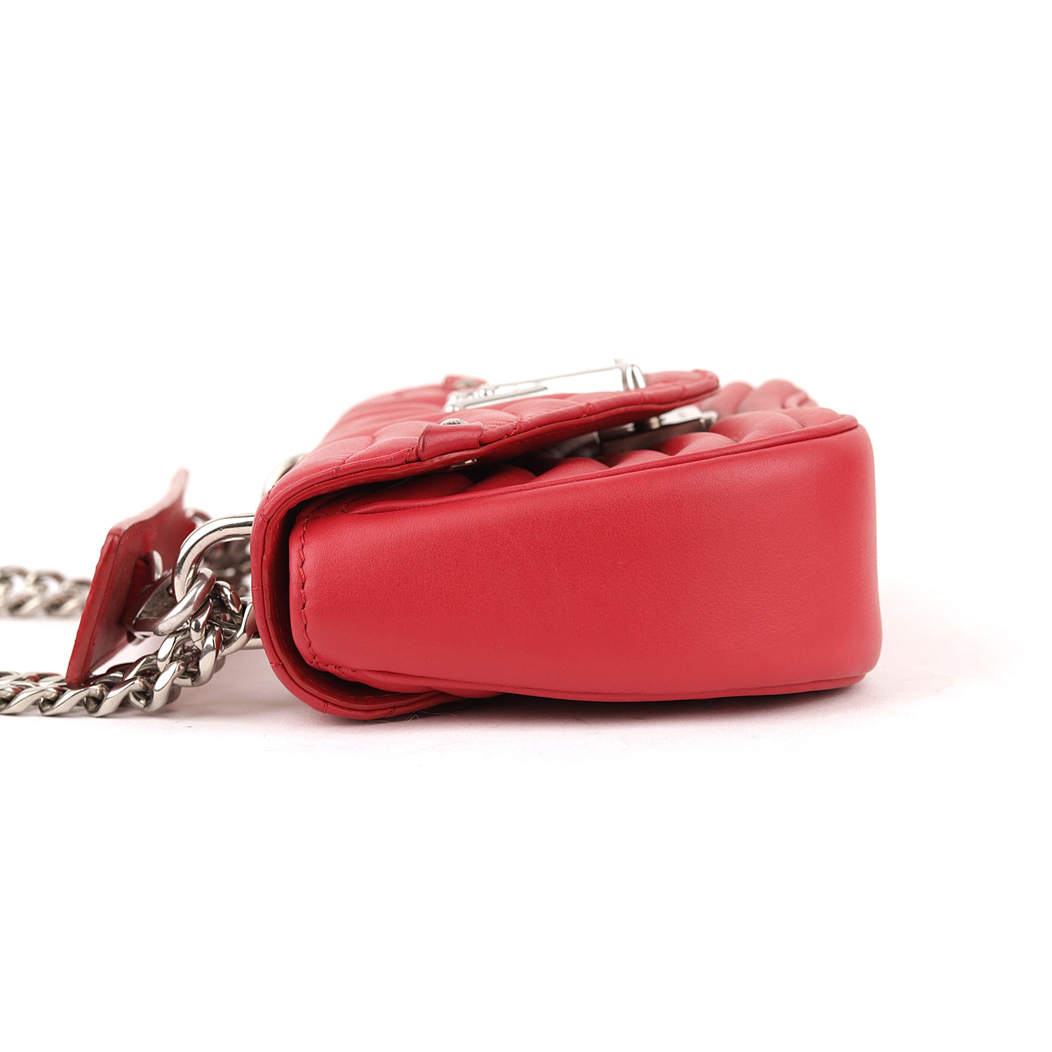 Louis Vuitton Red Leather New Wave Chain MM Bag