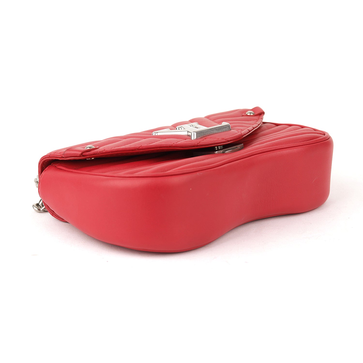 Louis Vuitton Red Leather New Wave Chain MM Bag