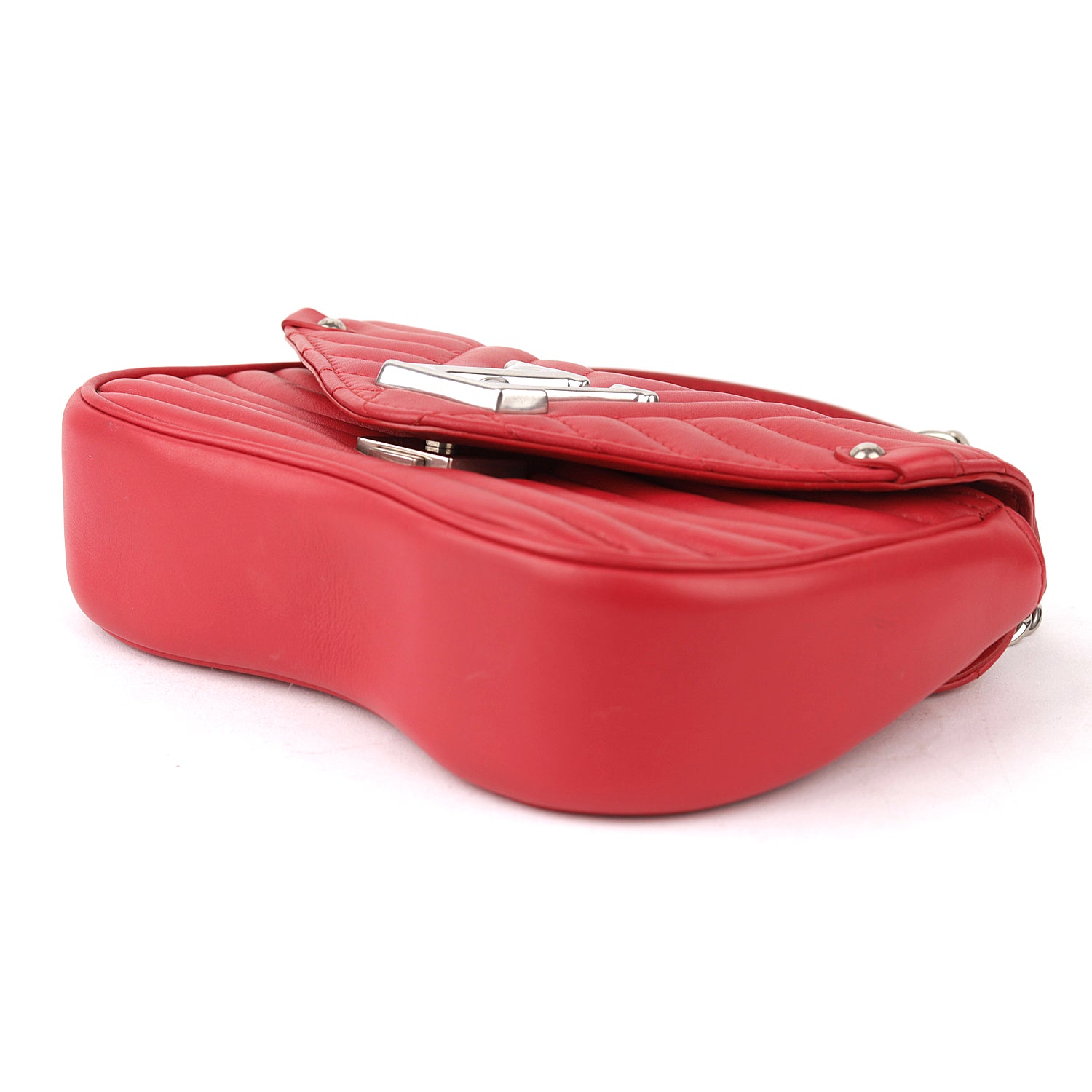 Louis Vuitton Red Leather New Wave Chain MM Bag