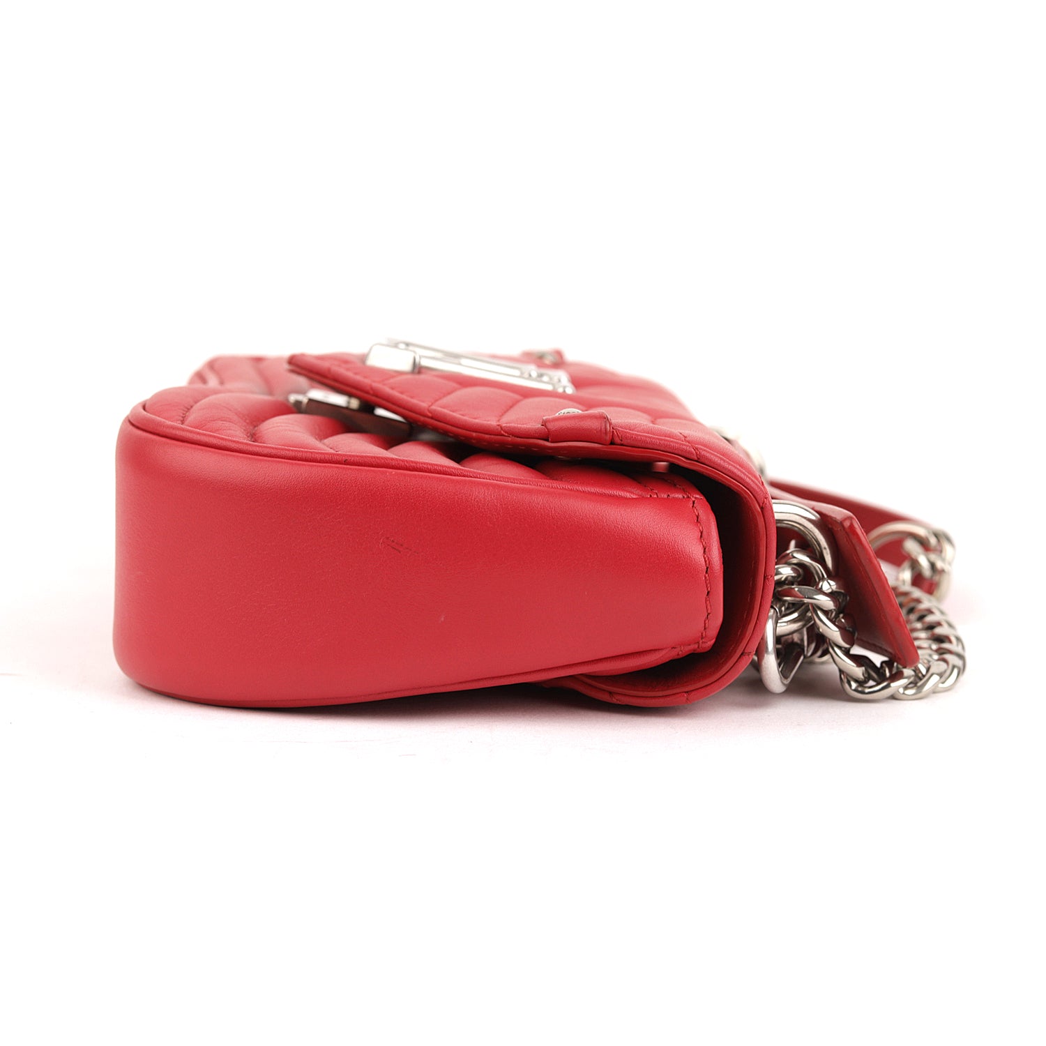 Louis Vuitton Red Leather New Wave Chain MM Bag
