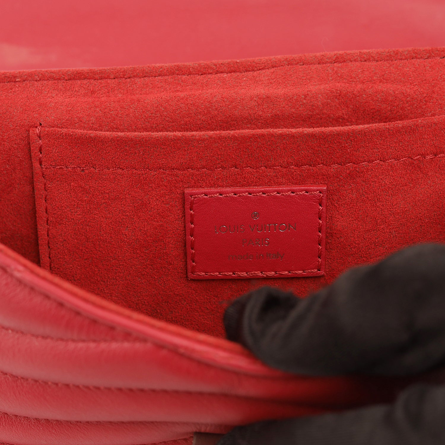 Louis Vuitton Red Leather New Wave Chain MM Bag