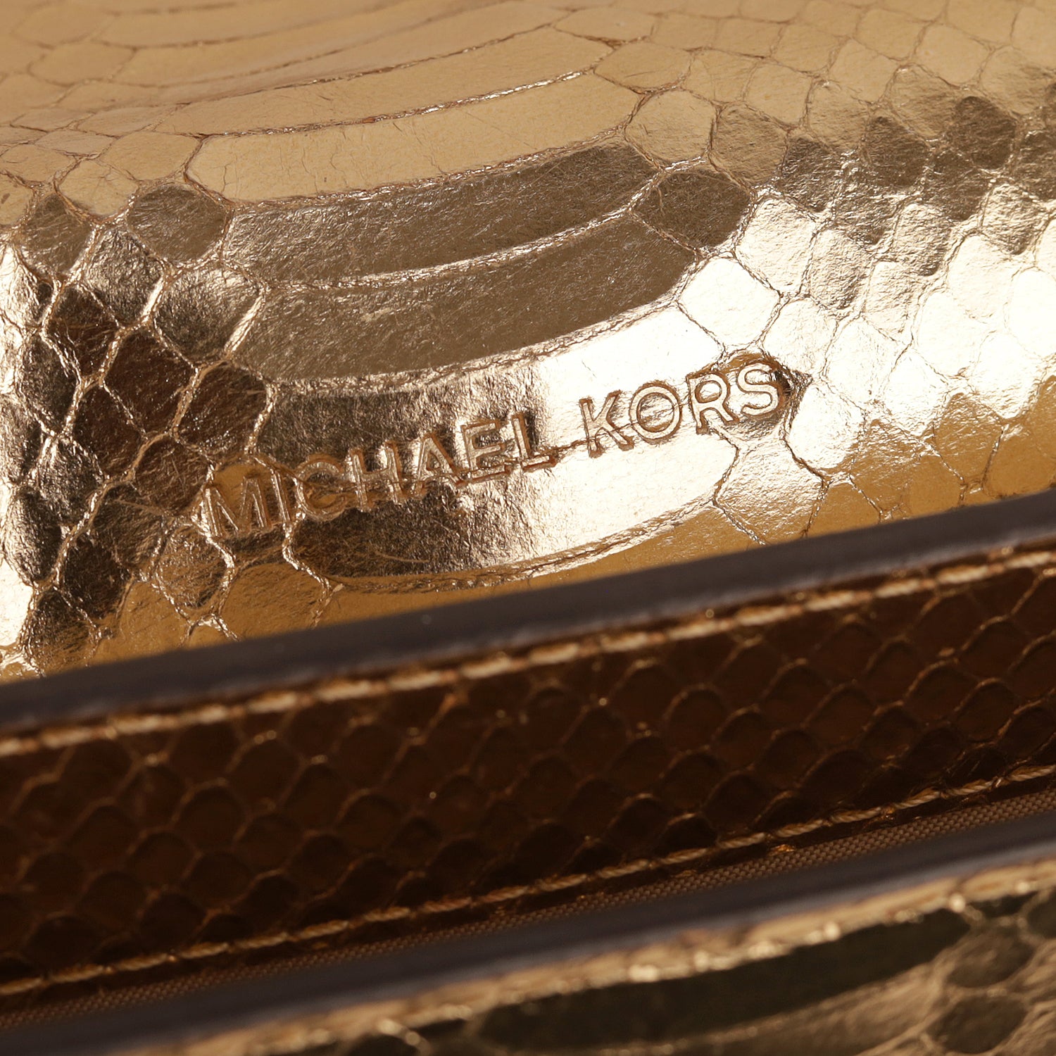 Michael Kors Python Skin Flap Crossbody Bag