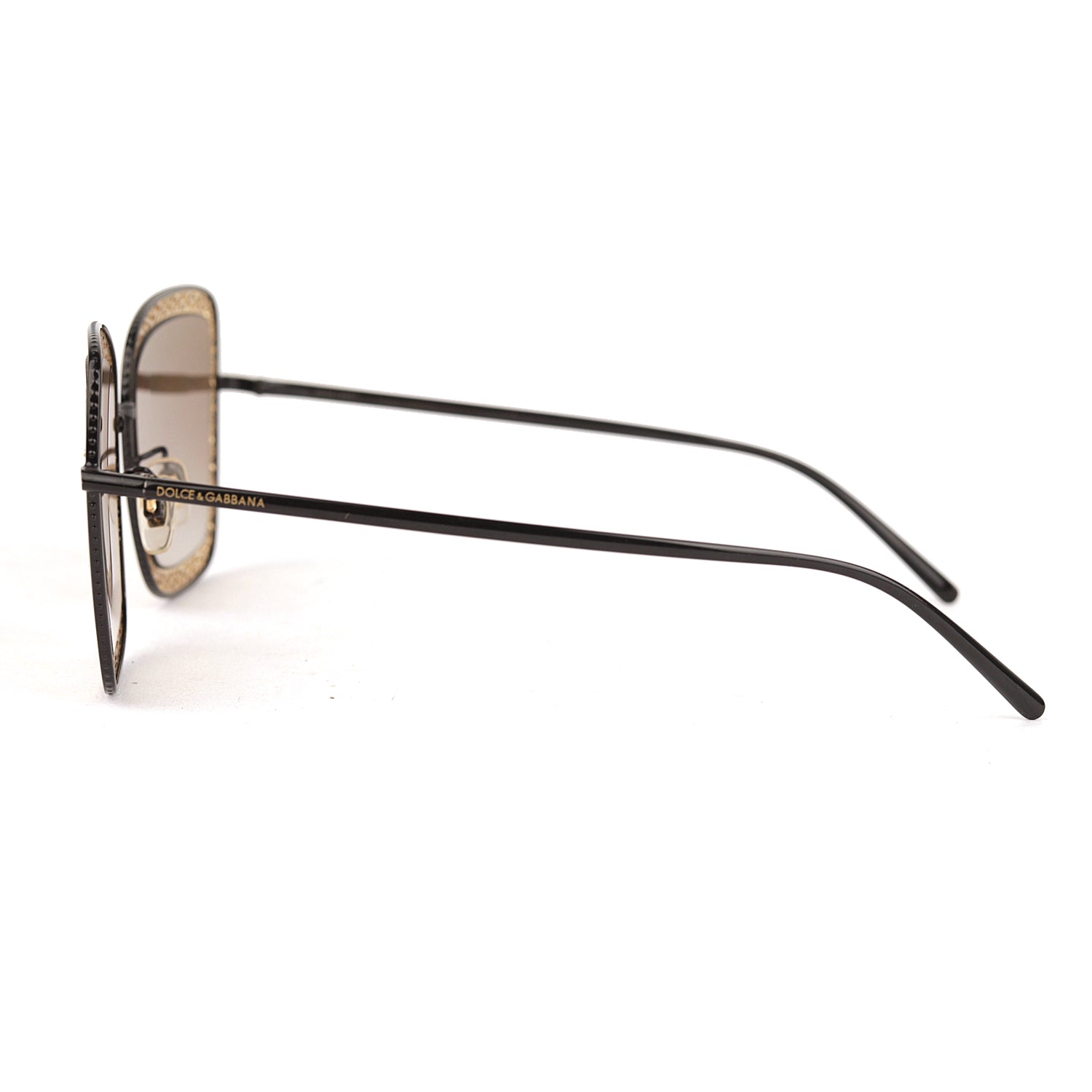 Dolce &amp; Gabbana Square Devotion Sunglasses with Metal Lace