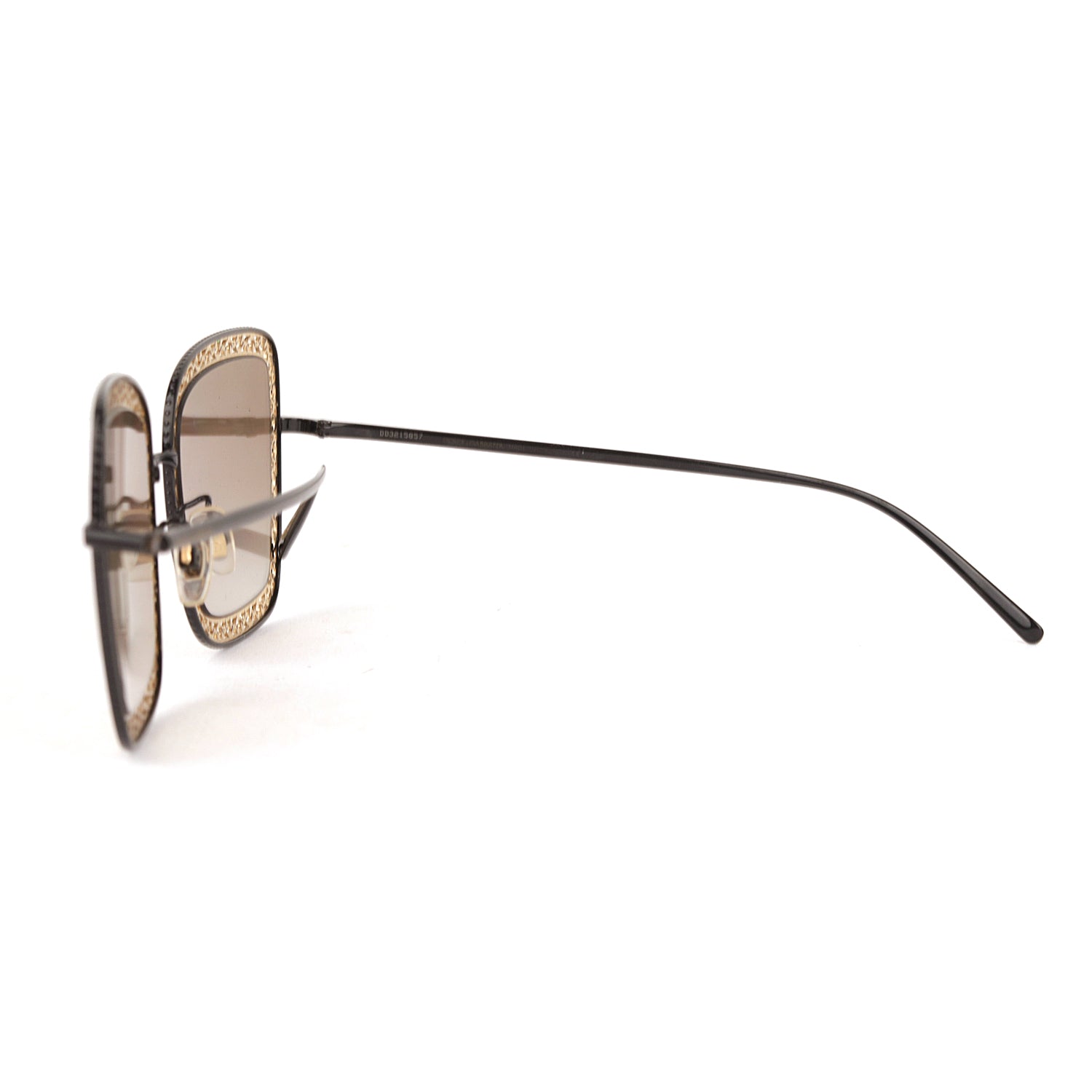 Dolce &amp; Gabbana Square Devotion Sunglasses with Metal Lace