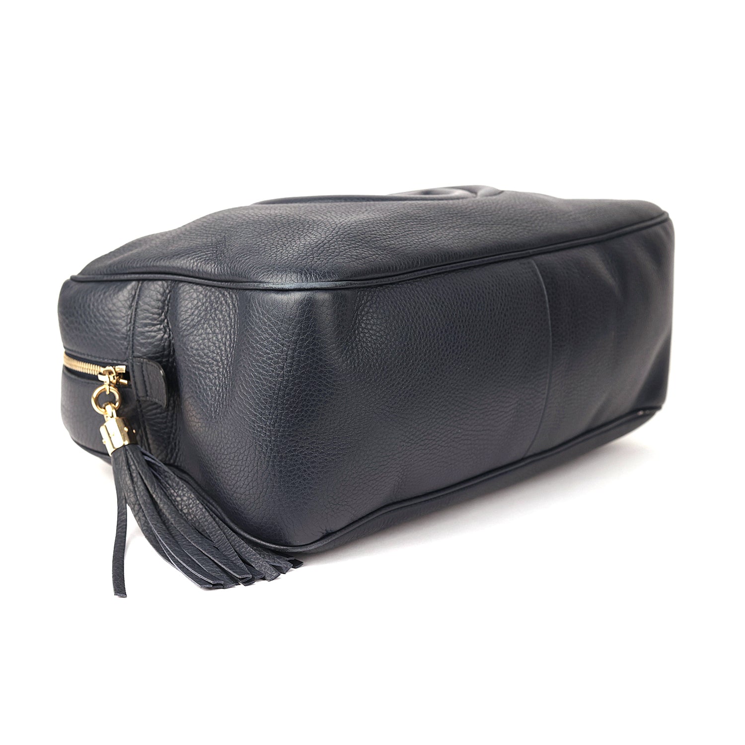 Gucci Navy Blue Leather Large Soho Shoulder Bag