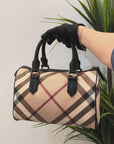 Burberry Beige Nova Check PVC Chester Boston Bag