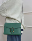 Gucci Green Leather Small Dionysus Shoulder Bag