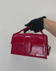 Jacquemus Red Patent Leather The Large Bambino Bag