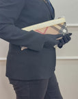 Burberry Long Nova Check Checked Studded Trim Clutch