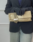 Jimmy Choo Chandra Beige Shimmering Clutch