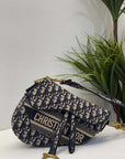 Christian Dior Saddle Bag Dior Oblique Embroidery