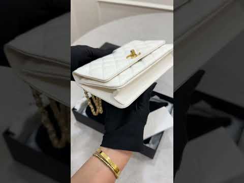 Buy Channel Classic Wallet Grained Calfskin & Gold-Tone Metal