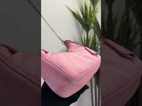 Buy Prada Nylon Tessuto Impuntu Quilted Chain Shoulder Bag Fuxia