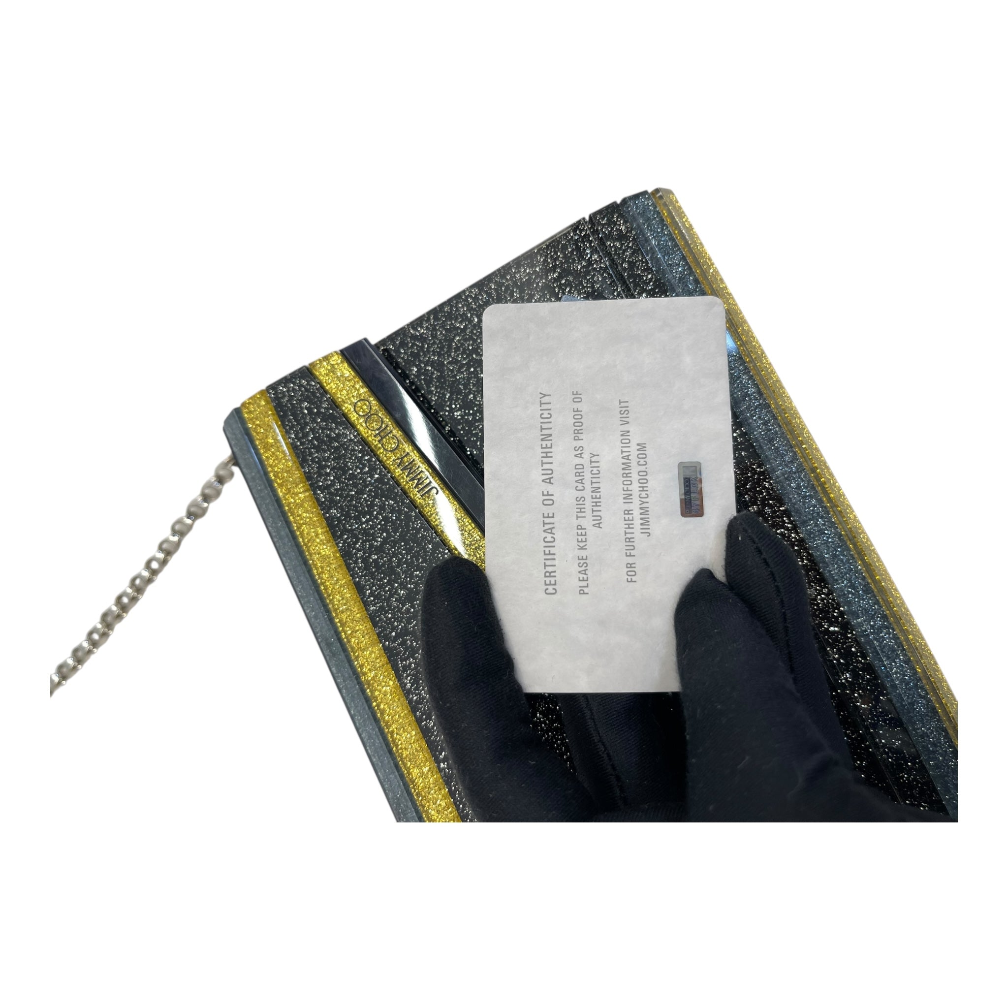 Jimmy Choo Candy Acrylic Chain Clutch