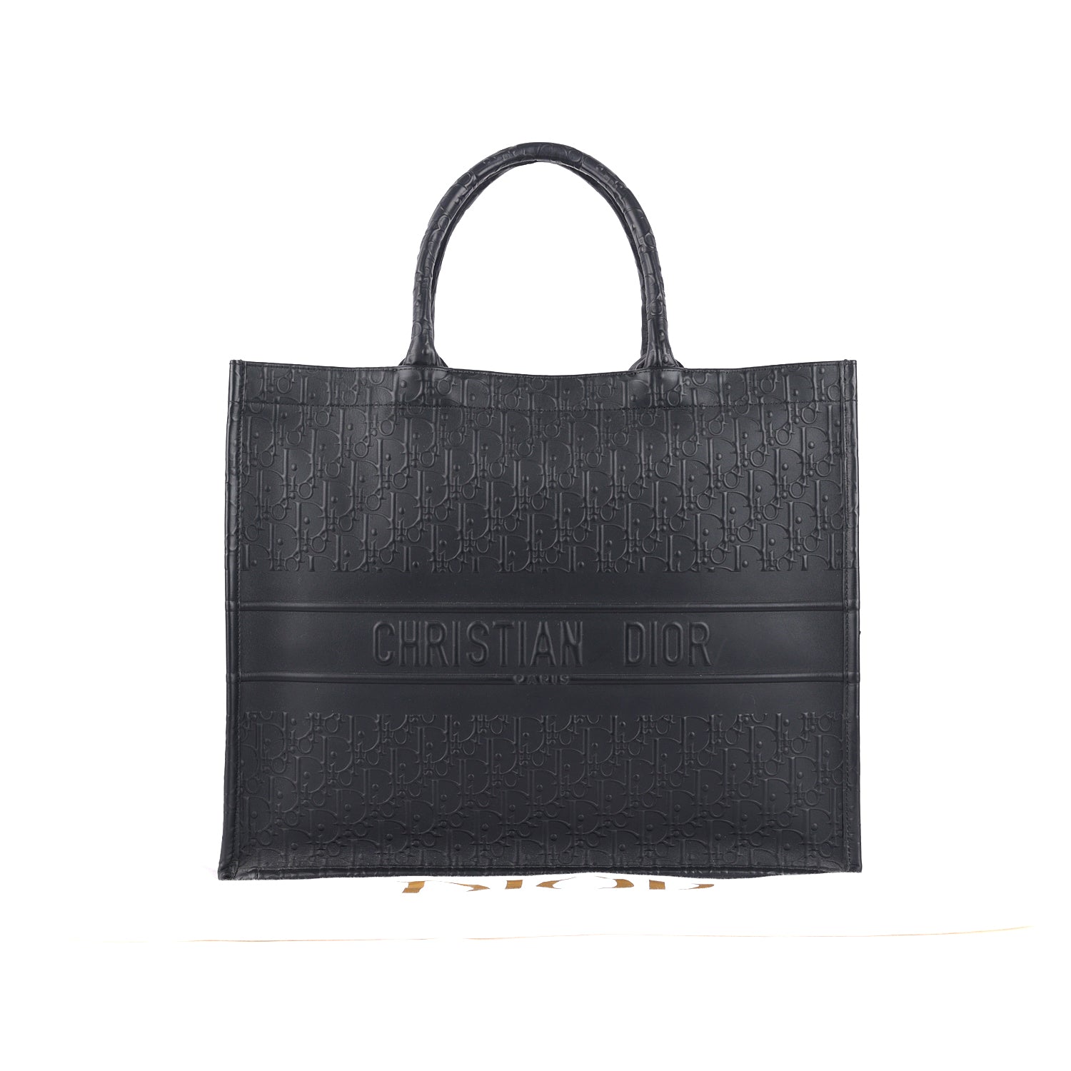 Oblique Calfskin Embossed Large Book Tote