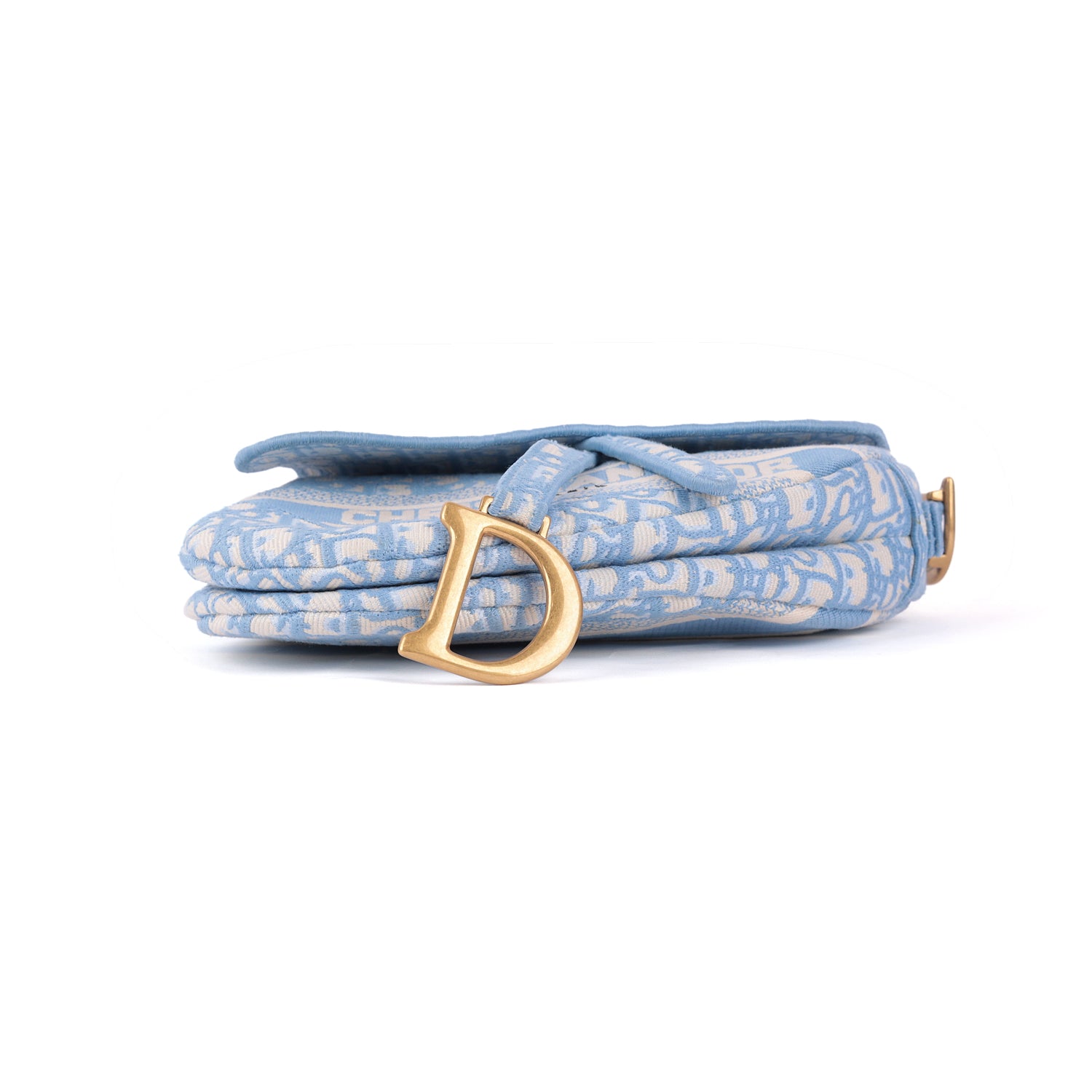 Cornflower Blue Oblique Saddle Bag