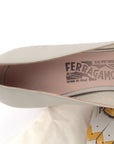 Salvatore Ferragamo Vintage Leather Pumps White And Yellow