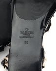 Valentino Rubber Rockstud Ankle Strap Flat Sandals