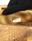 Gold Python and Leather Natalia Bag