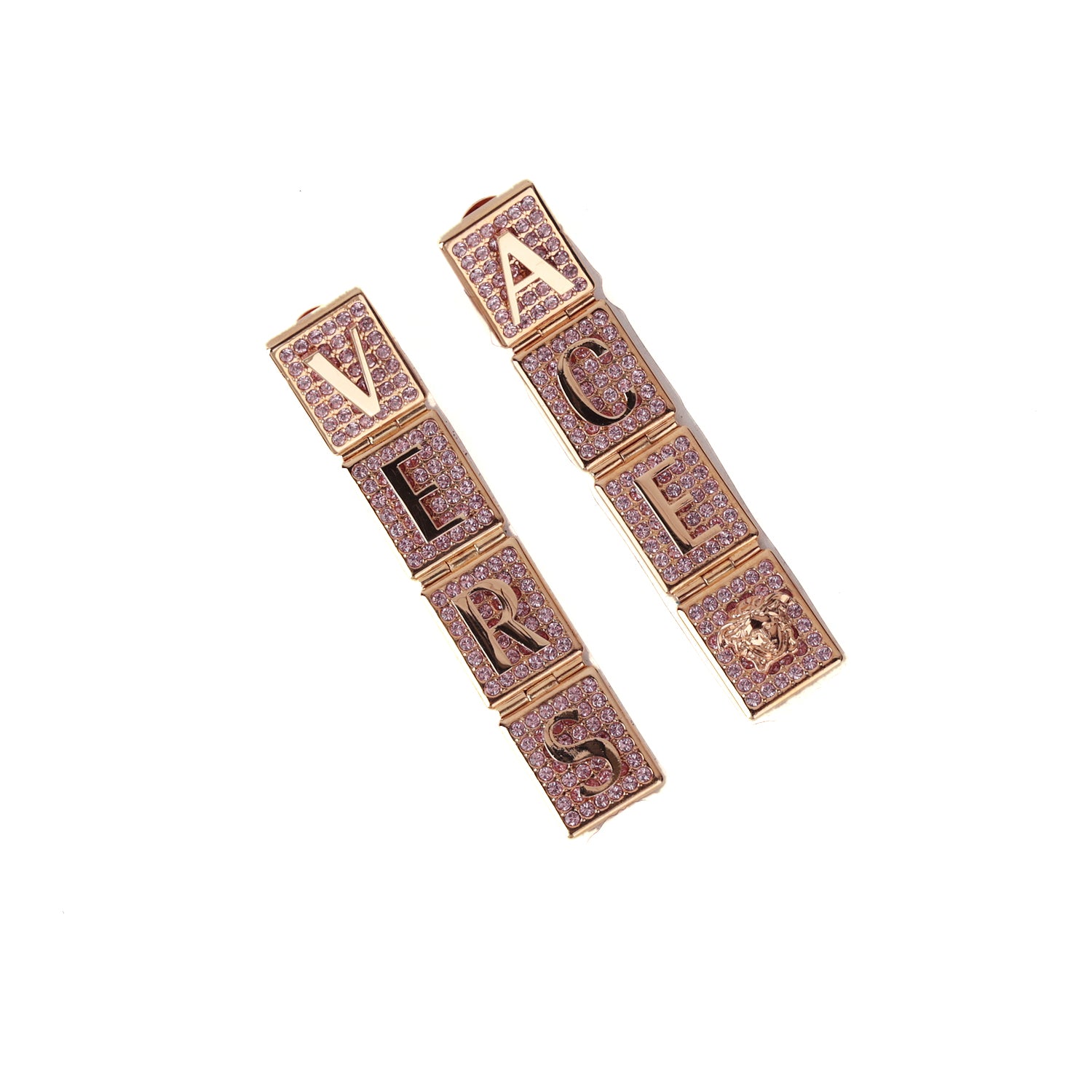 Versace Natural Logo Crystal-embellished Earrings
