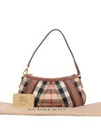 Burberry House Check Canvas and Leather Shoulder Bag