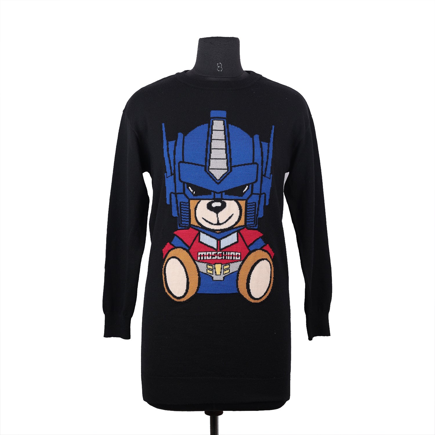 Moschino Transformers Bear wool short dress