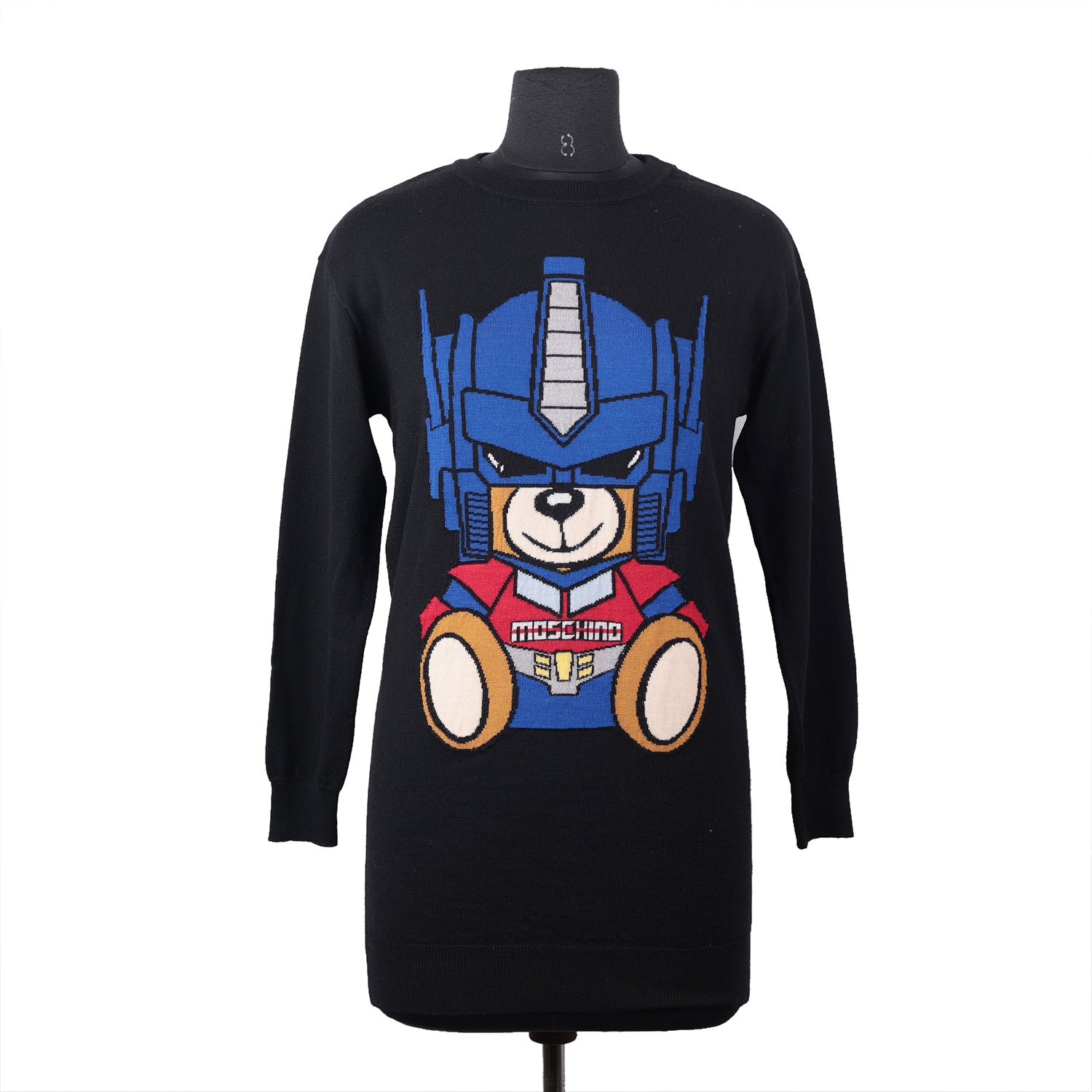 Moschino Transformers Bear wool short dress