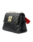 Black Quilted Leather Shoulder Bag