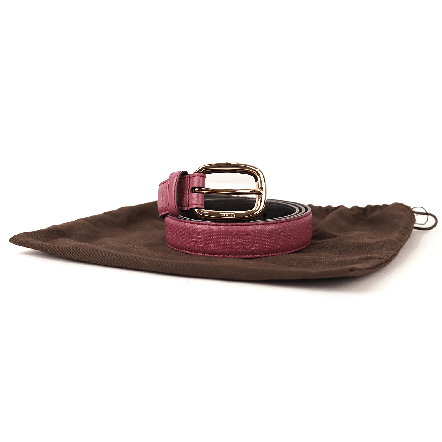 Gucci Microguccissima Pink Leather Belt